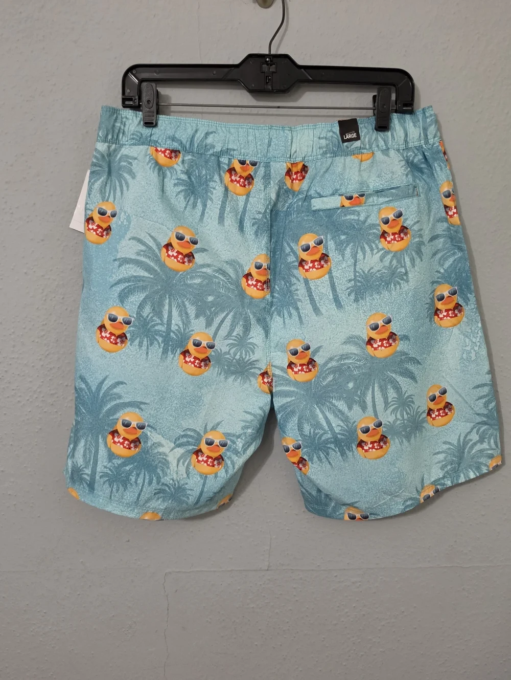U S Apparal Men's Rubber Duckie Swim‎ Trunks NWT Size Large